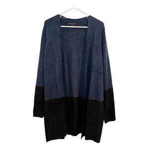 Love Ellie sweater cardigan black and navy speckled size M NWOT